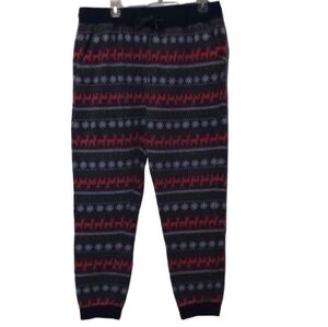 -- Old River Cozy Men's Sweatpants  with Reindeer Pattern Size Large Casual